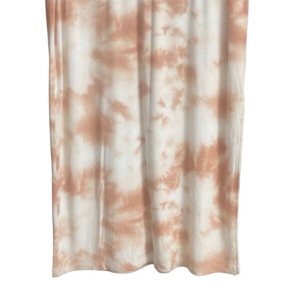 NWT Gianni Bini Tan/Cream Tie Dyed Print Ribbed Maxi Dress. Size Large. - Picture 4 of 9